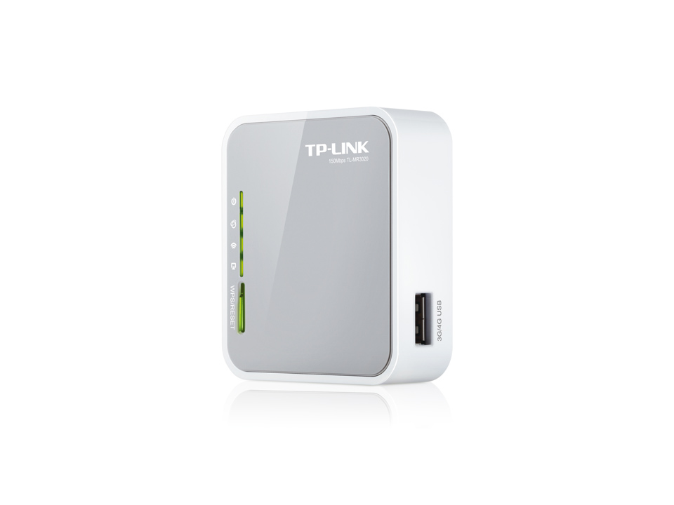 TP-Link - 150Mbps Portable 3G/4G Wireless N Router - Black (TL-MR3020)
