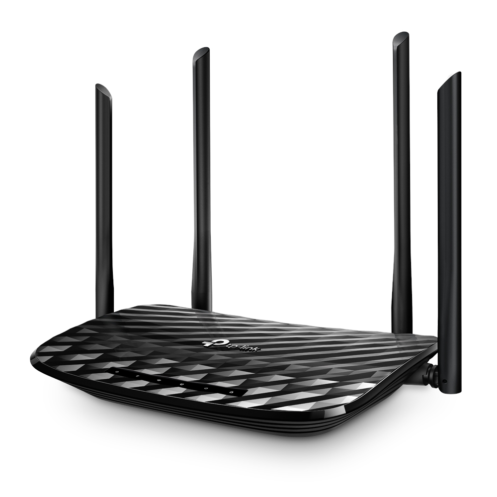 TP-Link - AC1200 Wireless Dual-Band MU-MIMO Gigabit Router - Black (Archer C6)