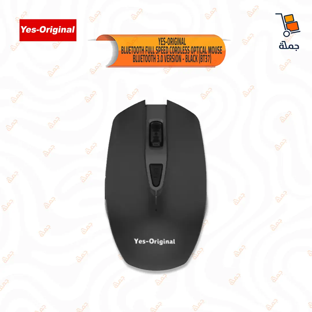 Yes-Original - Bluetooth Full Speed Cordless Optical Mouse Bluetooth 3.0 version - Black (BT37)