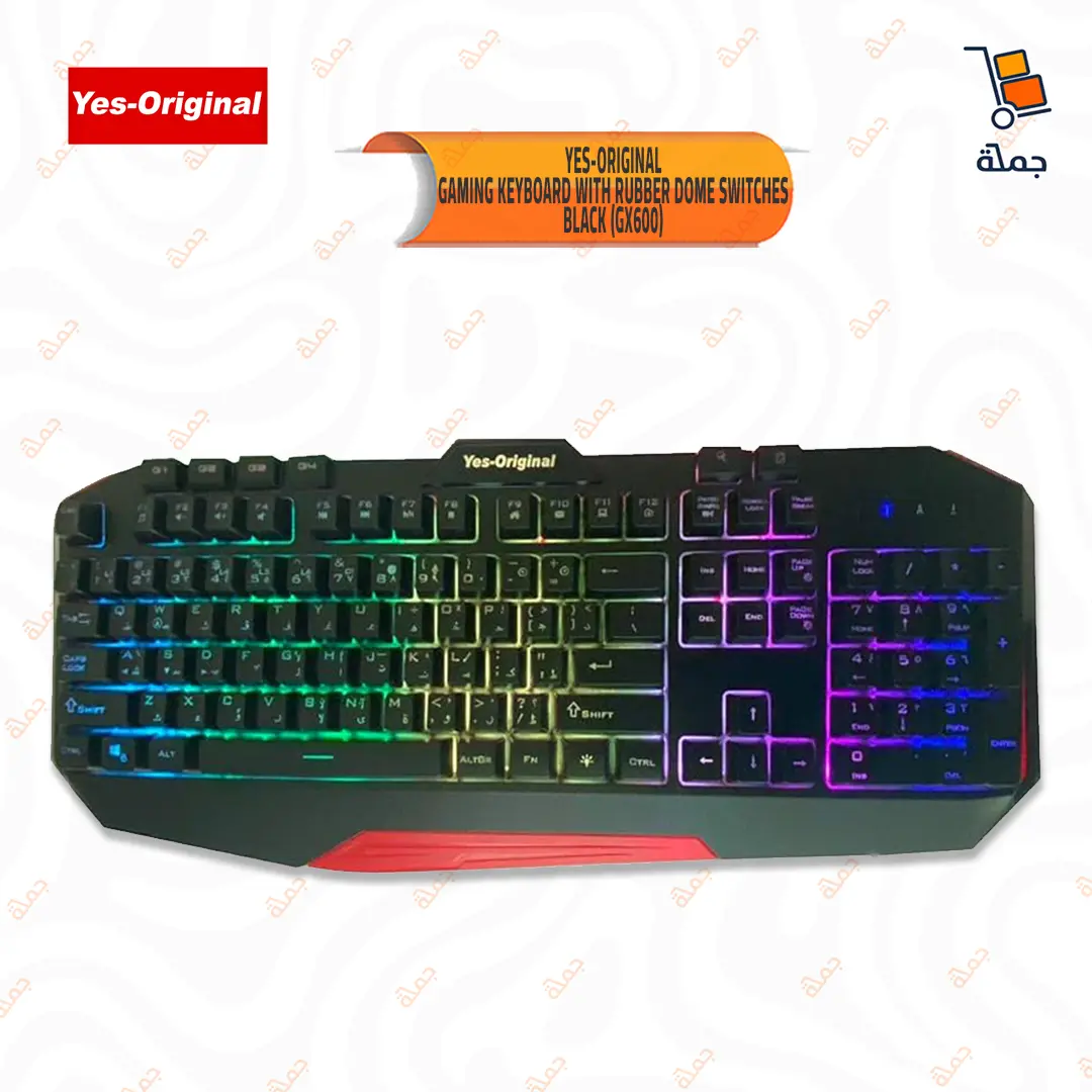 Yes-Original - Gaming Keyboard With Rubber Dome Switches - Black (GX600)